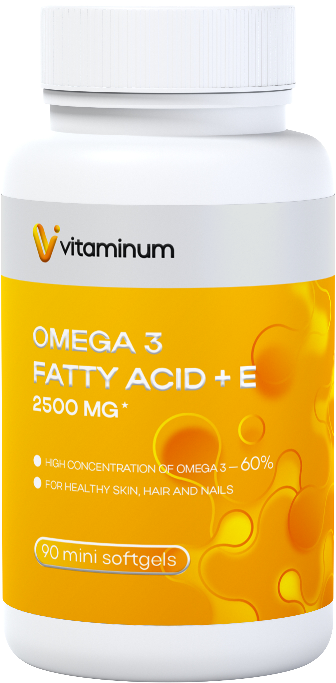  Vitaminum ОМЕГА 3 60% + витамин Е (2500 MG*) 90 капсул 700 мг  в Мурманске