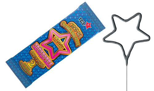  Бенгальские свечи фигурные 2 шт "Звездочка"  в Мурманске